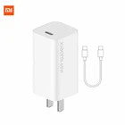 Настенное зарядное устройство Xiaomi Mi GaN 65W Type-C для Mi10 Pro S20 + S20 ultra Mi Notebook Macbook Air MateBook iPhone 11 Pro Max