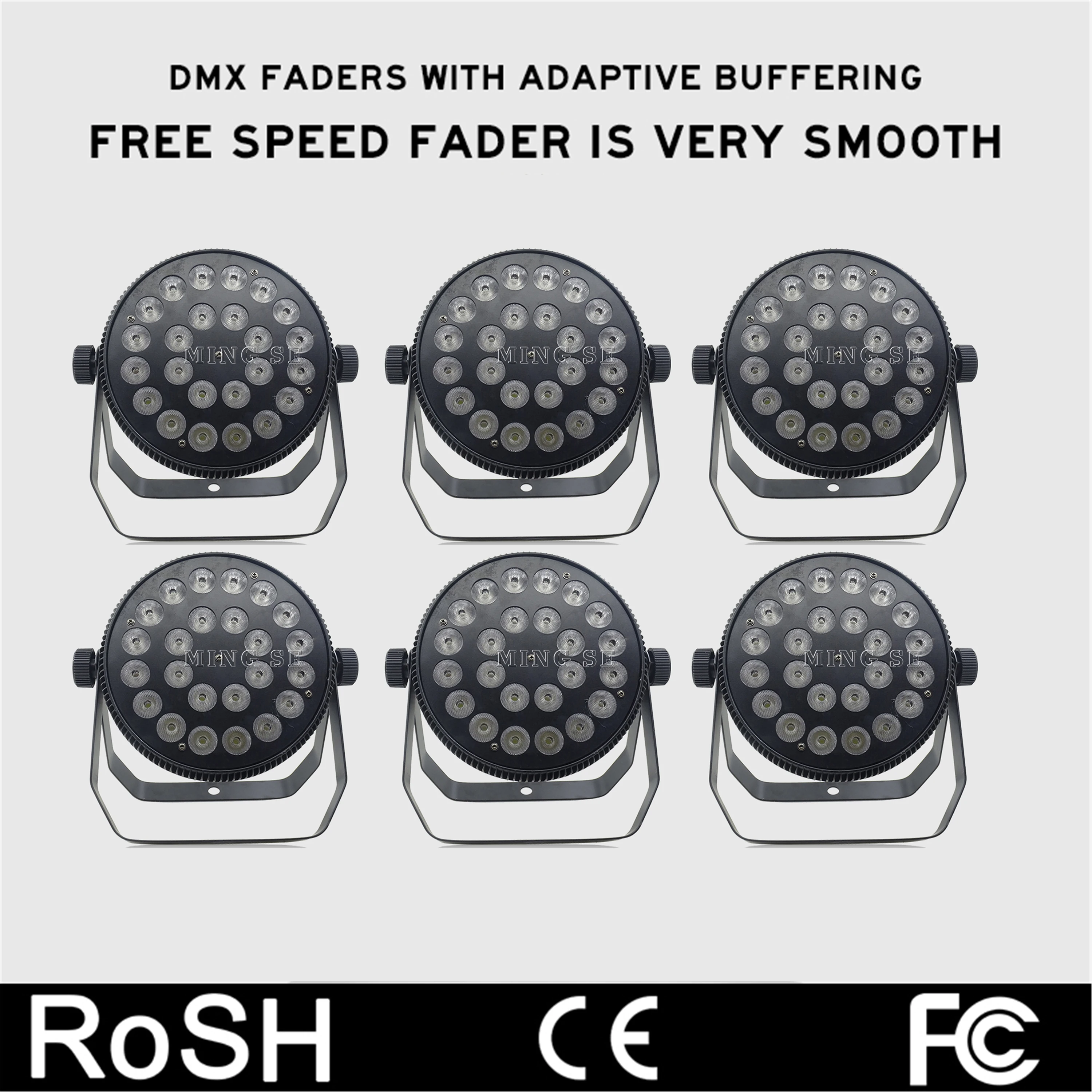 6 шт./лот 24x12 Вт RGBW 4 в 1 Алюминий плоский Панель Светодиодный светильник 24*12