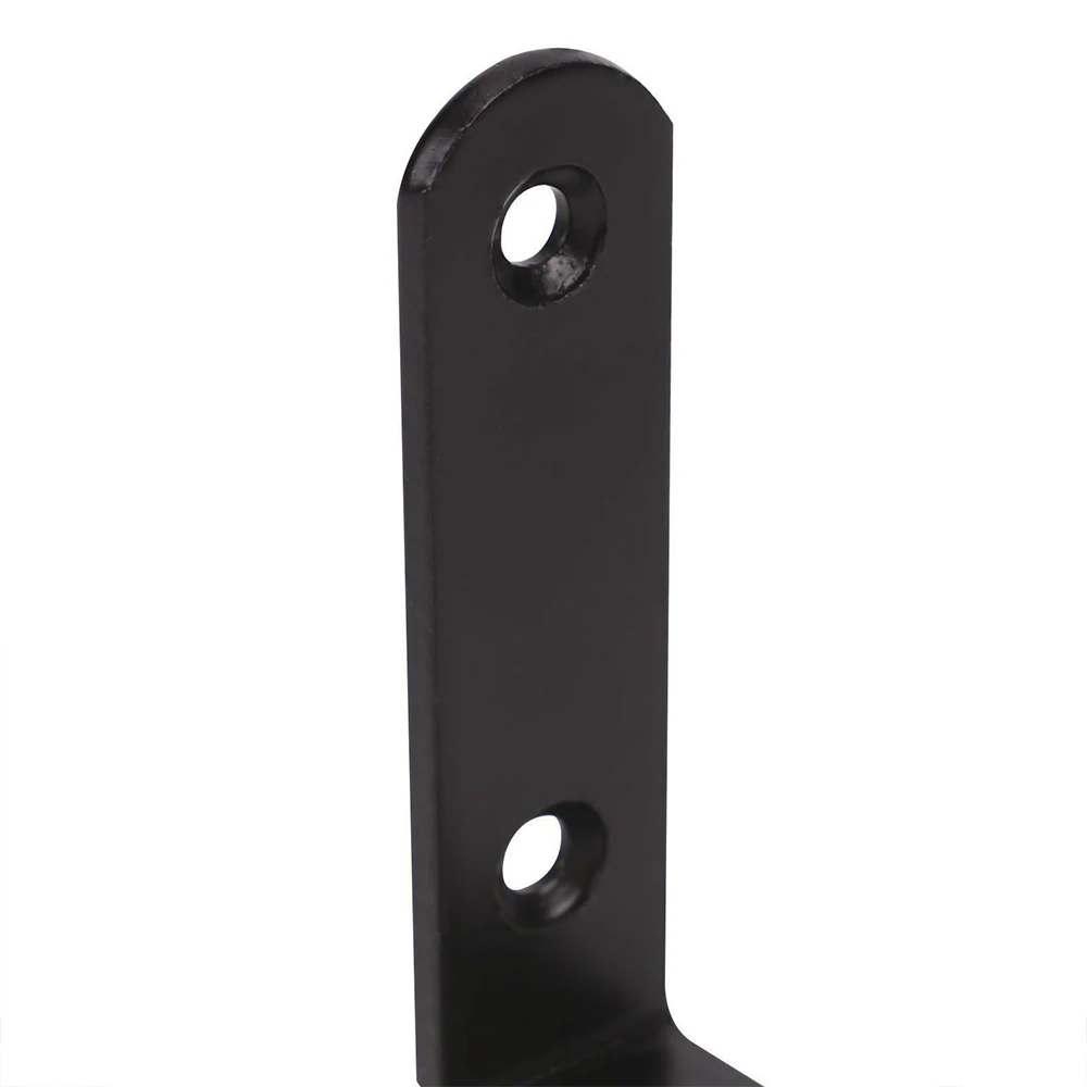 Утолщенный черный железный угловой фиксирующий кронштейн из нержавеющей стали