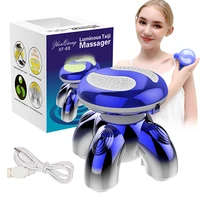 mini electric massager handheld body vibrating massage usb rechargeable portable therapy tool with led light gift box