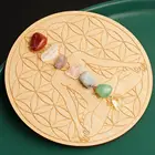 Натуральный кристалл, колонна семь звезд, энергетический камень, чакра, лечебный камень, деревянная доска, воблерная пластина, набор сделай сам