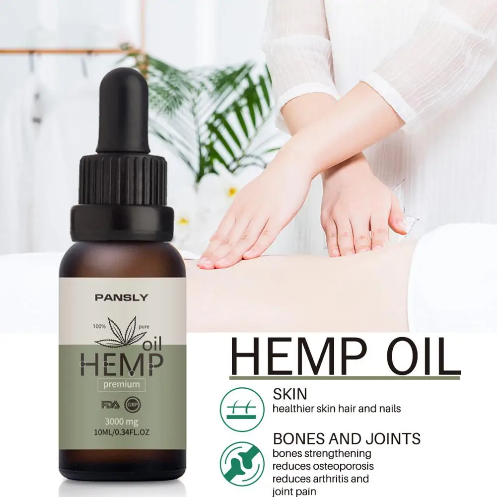 Яркое Гламурное органическое из конопляных семян масла массаж для снятия боли