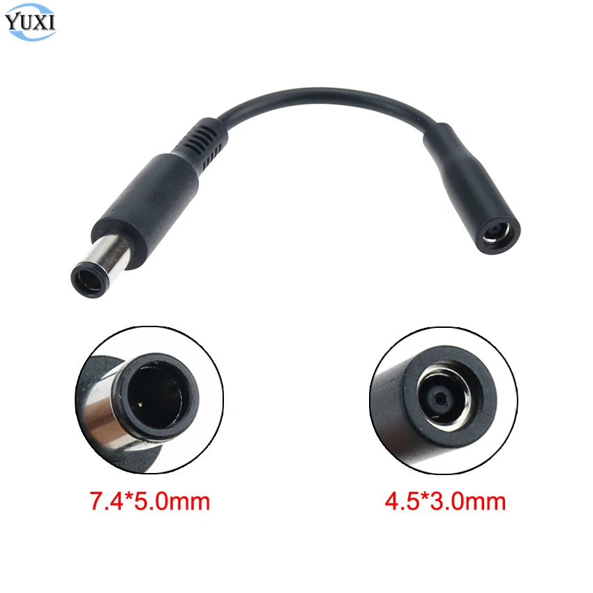 

YuXi 1pc DC Power Charge Converter Adapter Cable Cord 7.4*5.0 to 4.5*3.0 mm Female For Dell Laptop