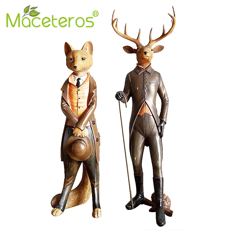 

American Retro Animal Sculpture Decoration Synthetic Resin Creative Home Living Room Bedroom Decoration Gardning Home Decoration