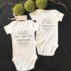 Twin You Are Sunshine My Only Sunshine Bodysuit   Baby Boy  Baby Girl Clothes Baby Clothes Unisex Ba in Pakistan