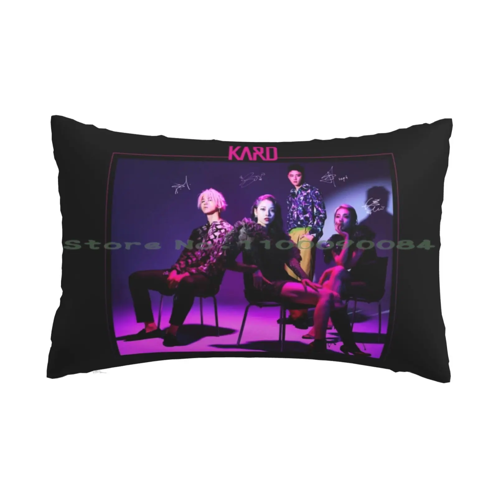 Кард? ?-Способ со словами: группа (с печатными автографами) #1 Подушка Чехол 20x30 50*75
