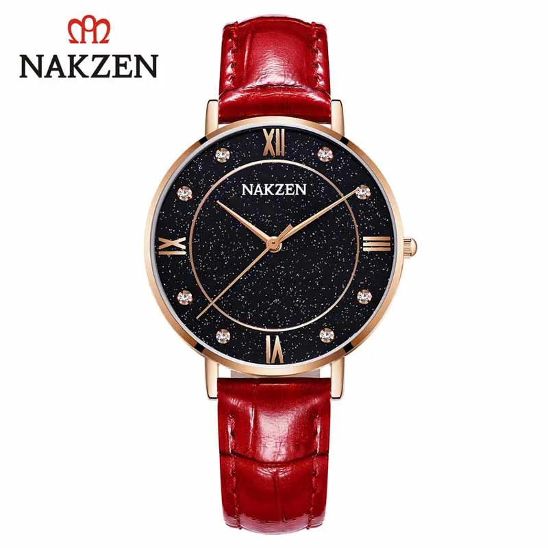 Часы наручные NAKZEN женские кварцевые брендовые люксовые повседневные из