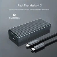 ORICO Thunderbolt 3 SSD Box NVME M2 SSD Enclosure Case 2TB Type-C with 40Gbps Thunderbolt 3 C to C Cable for Laptop Desktop