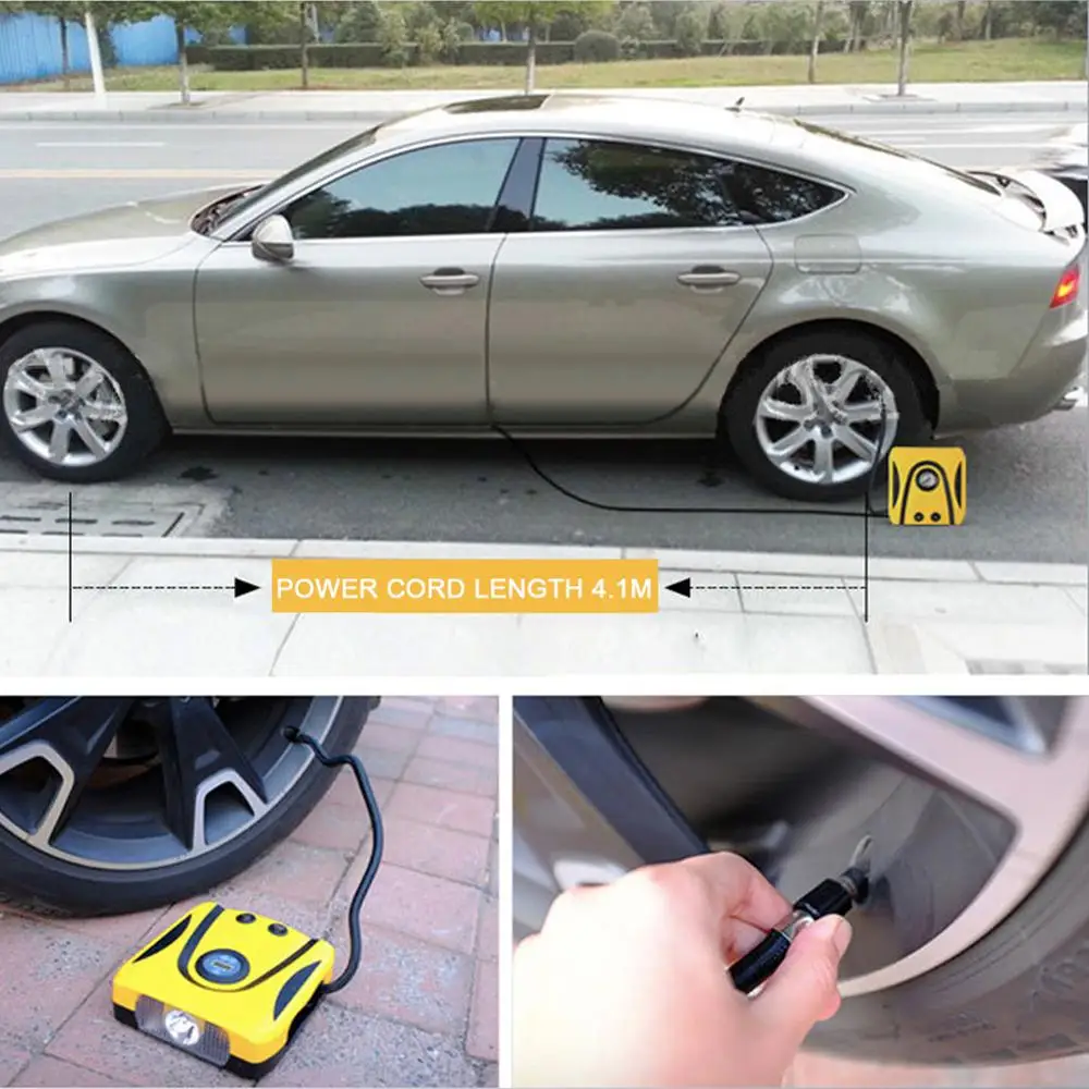 Автомобильный воздушный насос 12 v компрессор 150 PSI Авто Надувное колесо для