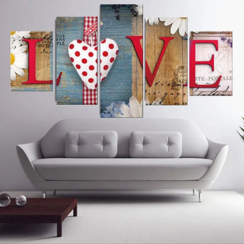 5 панелей обои морской пейзаж Пляж Живопись Холст Пейзаж Плакат настенные