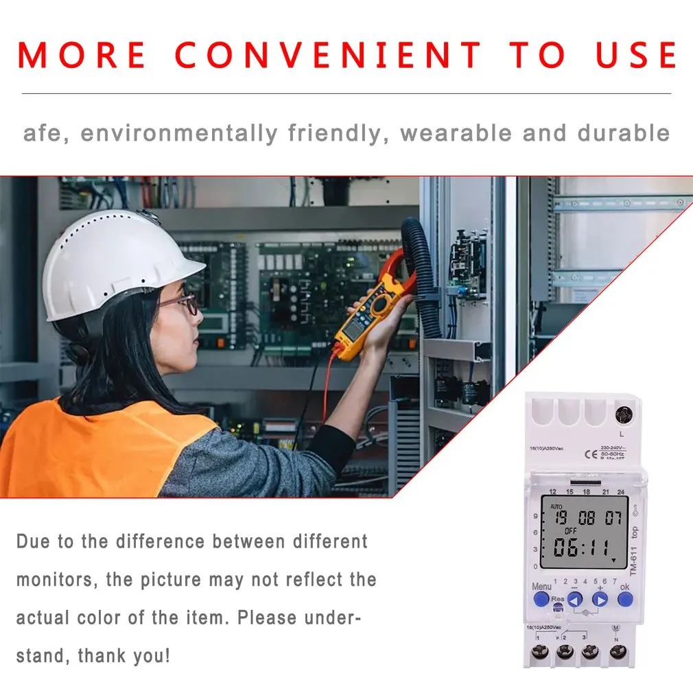 

SINOTIMER TM611 One Channel 7 Days 24h Programmable Digital Electronic Digital Time Switch 220V With Pulse