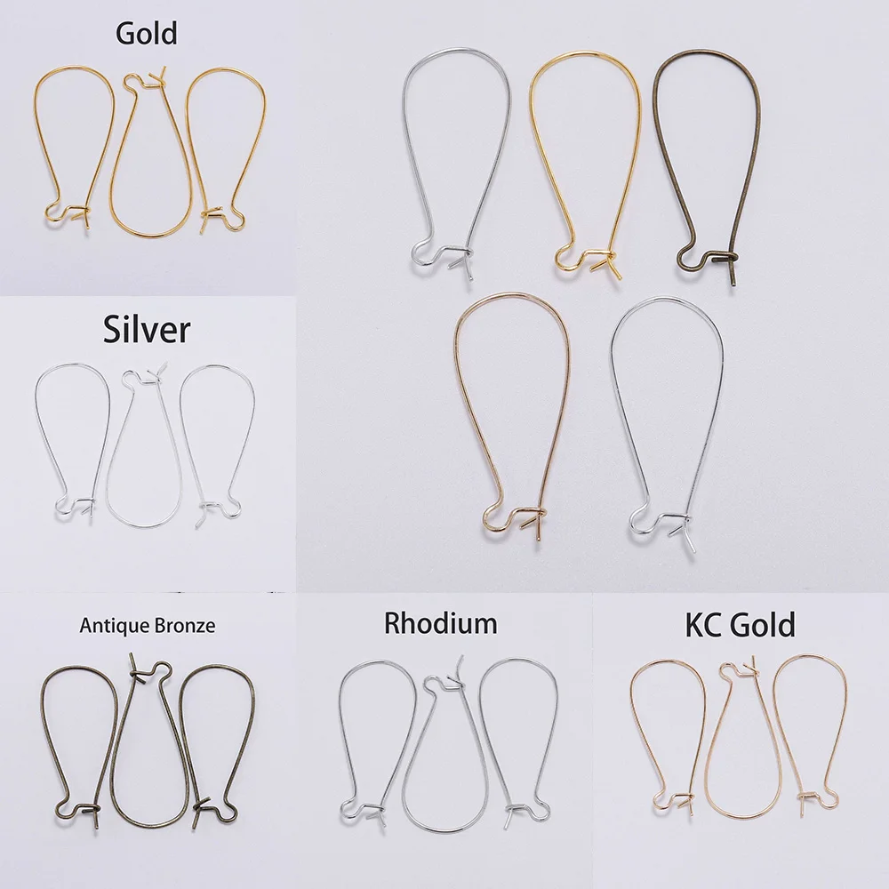 

50pcs/lot 18-38 mm Gold Bronze French Lever Earring hooks Earring hooks Earring Ear Wires Findings DIY Jewelry Making Wholesale