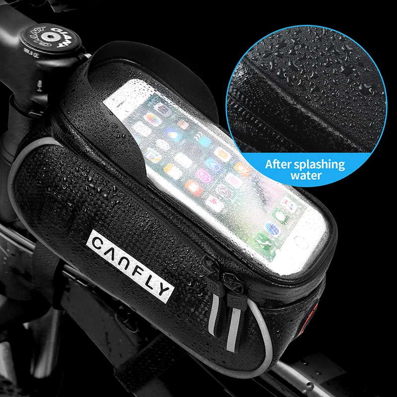 7 2 inch tpu touch screen waterproof bike phone holders for iphone 12 11 pro max xr 8 7 plus bicycle mobile phone bag holder free global shipping
