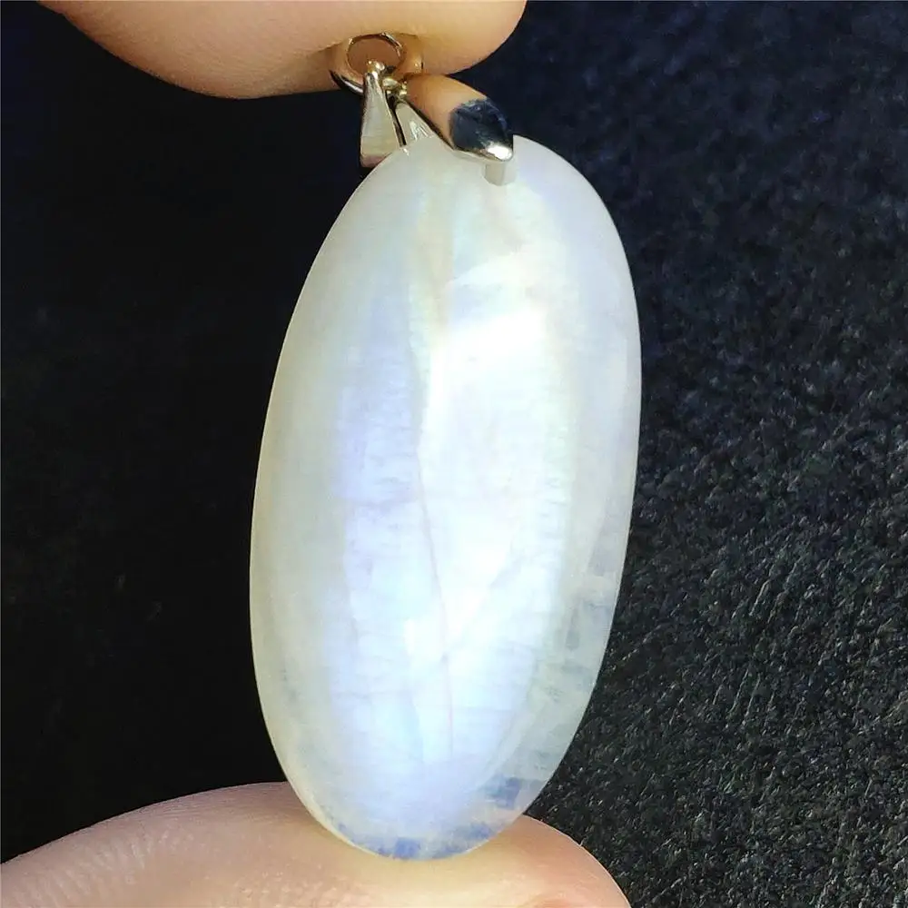 Высокое качество синий свет натуральный лунный камень 30x15 мм драгоценный женский