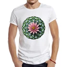 Мужская хипстерская футболка, с изображением психоделического пейота, кактуса, короткий рукав, 2021