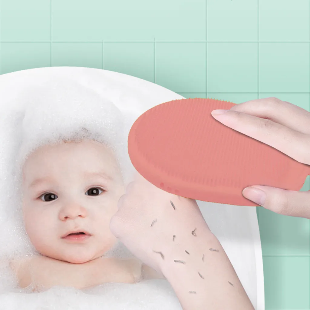 Мягкие Детские силиконовый чехол бампер с скруббера тела для душа кисти щетка