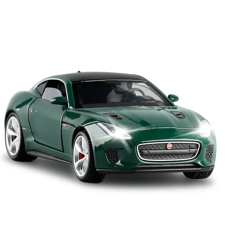 

High simulation 1:32 F-type alloy pull back super sports car,4 door simulation sound light,classic children's toy,free shipping
