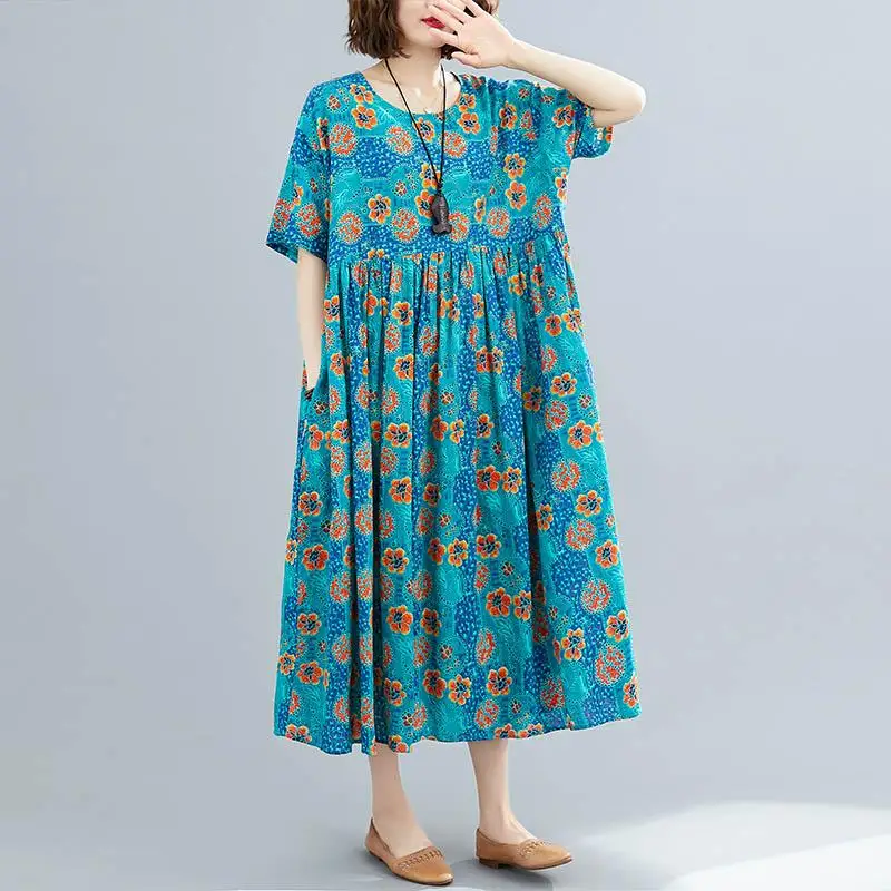 Пляжные платья Бохо размера плюс для женщин 4XL 5XL 6XL корейское платье большого с