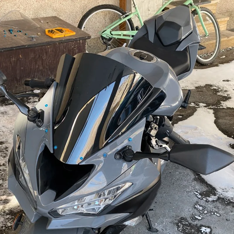 Лобовое стекло мотоцикла WindSn Double Bubble для Kawasaki ZX6R 09-14 ZX10R 08-13 |