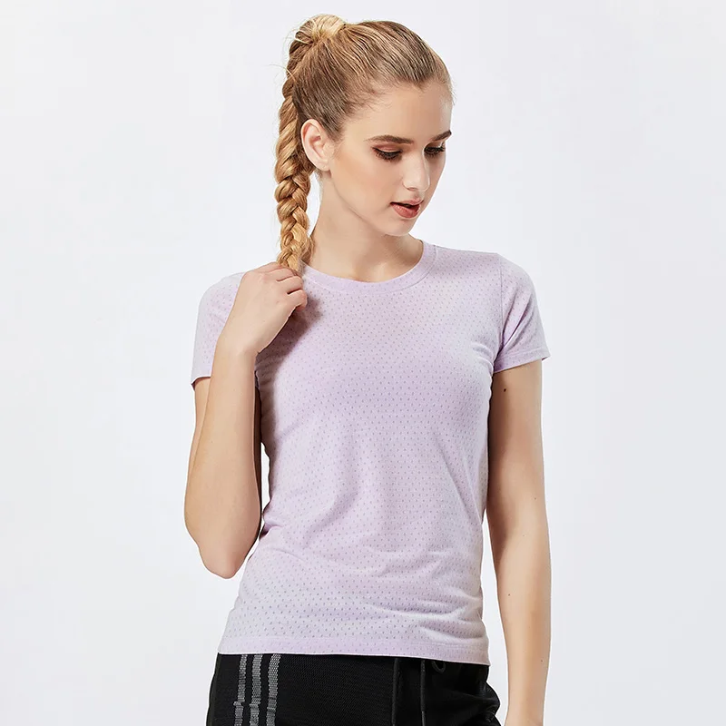 Сетчатый топ для йоги Спортивная рубашка женская спортивная одежда фитнеса