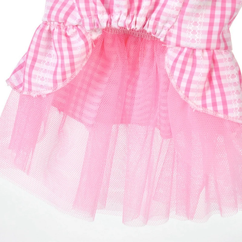 Летнее платье принцессы костюм для животного с Сетчатое девочкой печатных щенок