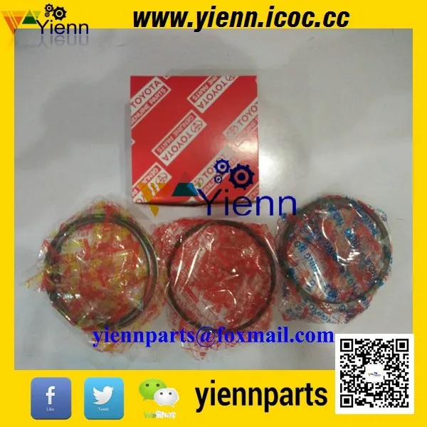 

Для Toyota 13Z комплект поршневых колец 13101-78760-71 для Toyota 7FD35 7FD40 7FDK50 вилочные погрузчики 13Z дизельный двигатель запасные части