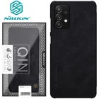 Nillkin Qin 360 Противоударный PU кожа кожаный чехол Флип Бумажник Книга телефон чехол книжка для на самсунг галакси а52 а72 2021г 4G 5G SM-A525 SM-A526 SM-A725 SM-A726 Samsung Galaxy A52 A72 128256 ГБ Global бампер