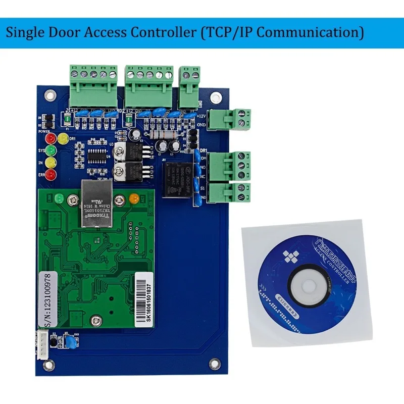 Single Door OBO руки TCP/IP Управление Панель доска с DC12V 5A металлический Питание конвертера для 1/2/4 двери офис Прихожая Системы - Color: Single Door