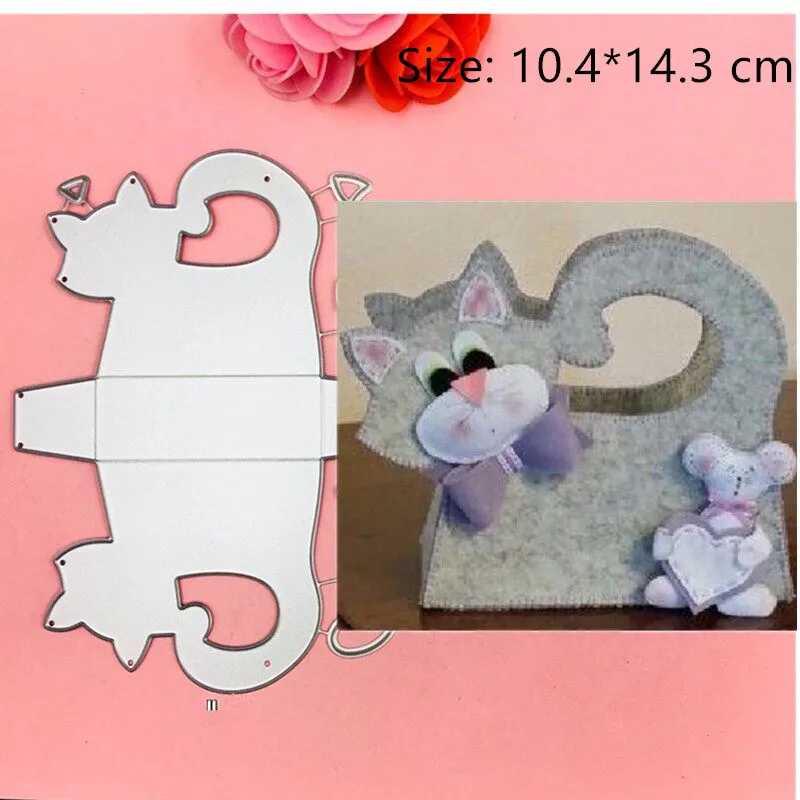 Армейский зеленый New Gift card box packaging bag die cutting dies scrapbooking embossing folder suit for sizzix fustella big shot cutting machine - Цвет: Армейский зеленый