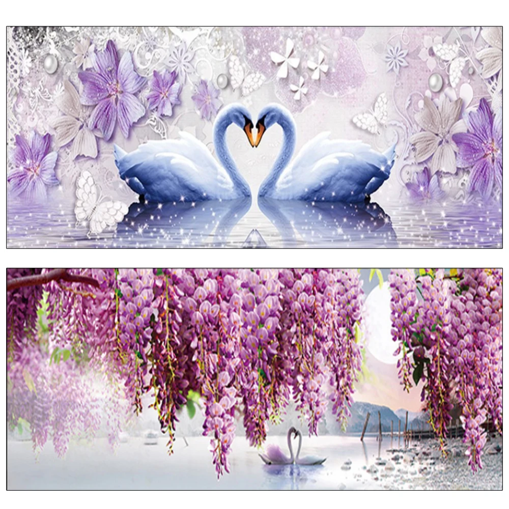 

AMPHIBOLE 5D Diamond Painting landscape Swan Full Square Drill Diamond Embroidery Sale Picture Rhinestone Mosaic Decor Home Gift