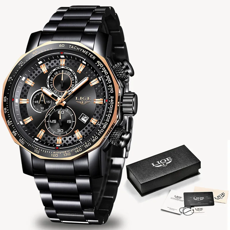 

2021 New Mens Watches Top Brand Luxury Mens Waterproof Military Sports Watch Men Full Steel Quartz Clock Relogio Masculino