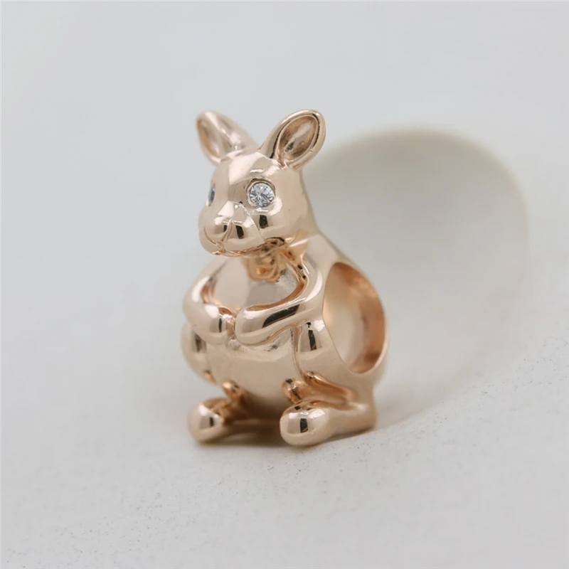 2019 Winter Christmas Charm 925 Sterling Silver Sweet Kangaroo Charms Rose Beads Fit Bracelet DIY Women Gift Jewelry | Украшения и