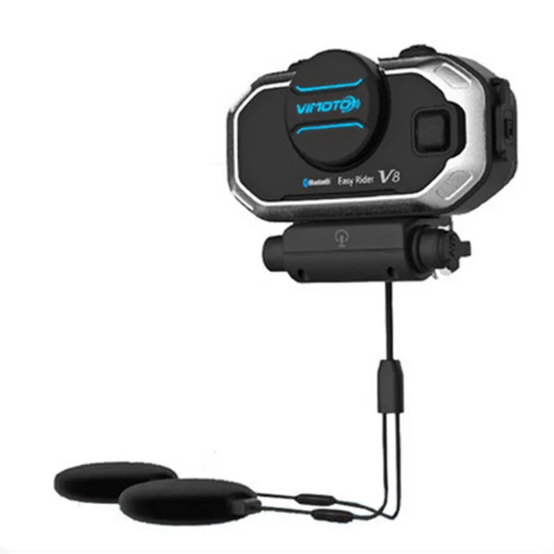 Motorcycle Walkie Talkie Wireless BT Headphones For Vimoto Helmet Mounted Bluetooth Headset Locomotive Bicycle Skate Full Face