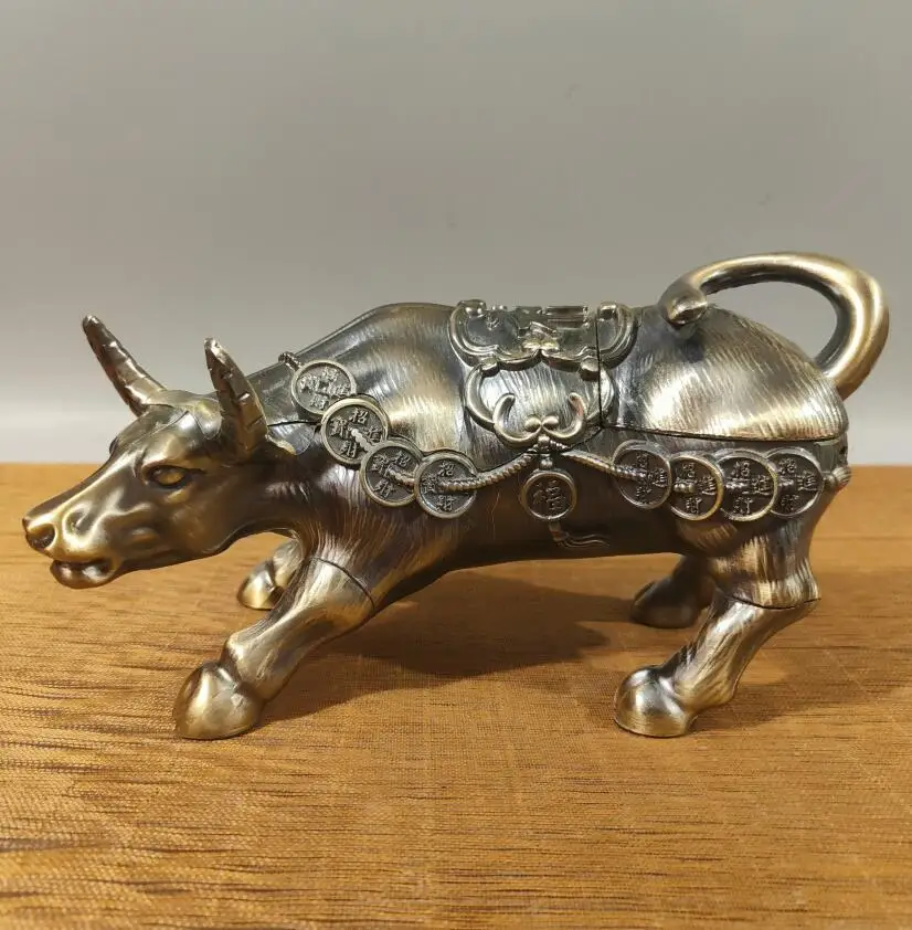 

China seiko recruit wealth cow ashtray crafts statue