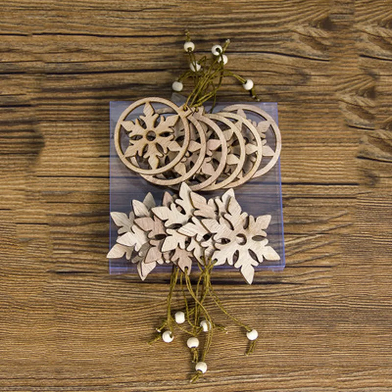 12 шт./компл. Винтаж рождественские деревянные подвески украшения DIY Изделия из