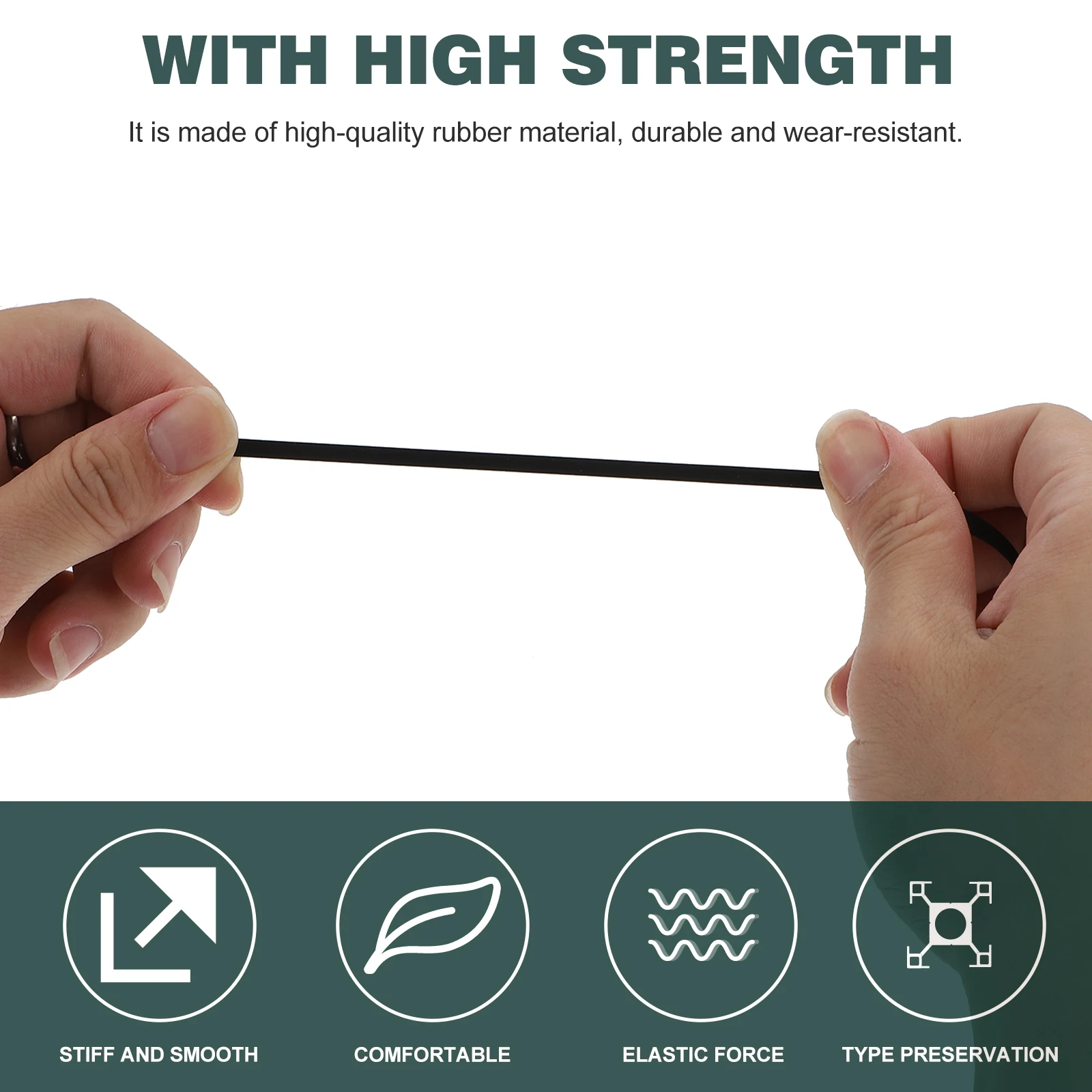 

3Pcs Durable Rubber Phonograph Belt Record Player Rubber Replacement Belt Black