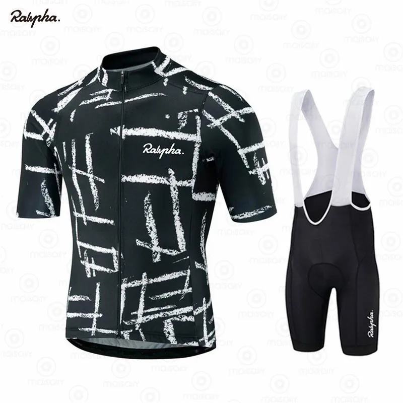 

2021 Ralvpha Men Cycling Jersey Sets Triathlon Clothing Bib Shorts Quick Dry Bicycle Uniform Bike Clothes Suits Ropa Ciclismo