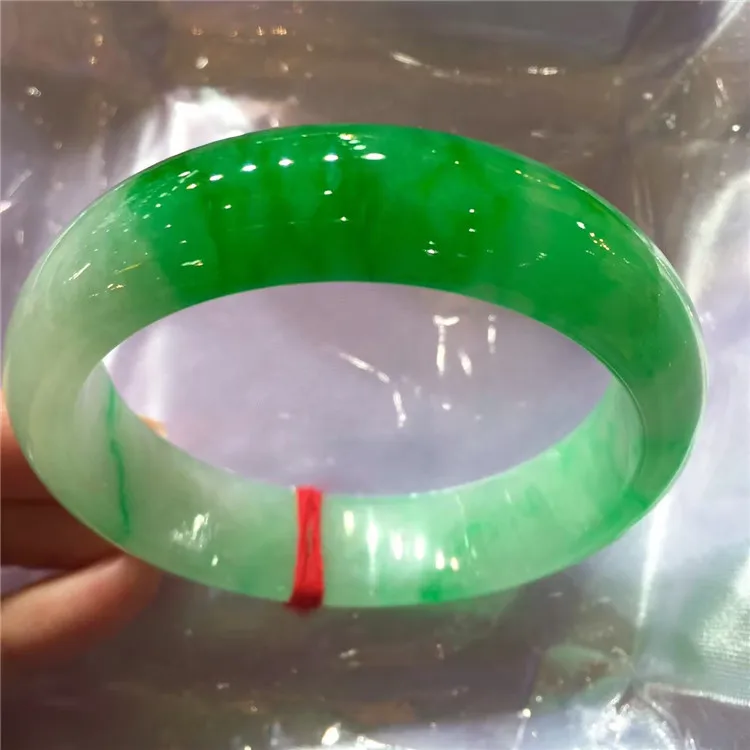 

Natural 7A green jade bangles handcarved flower jadeite jade bracelet bangle for women emerald jade jewelry add certificate