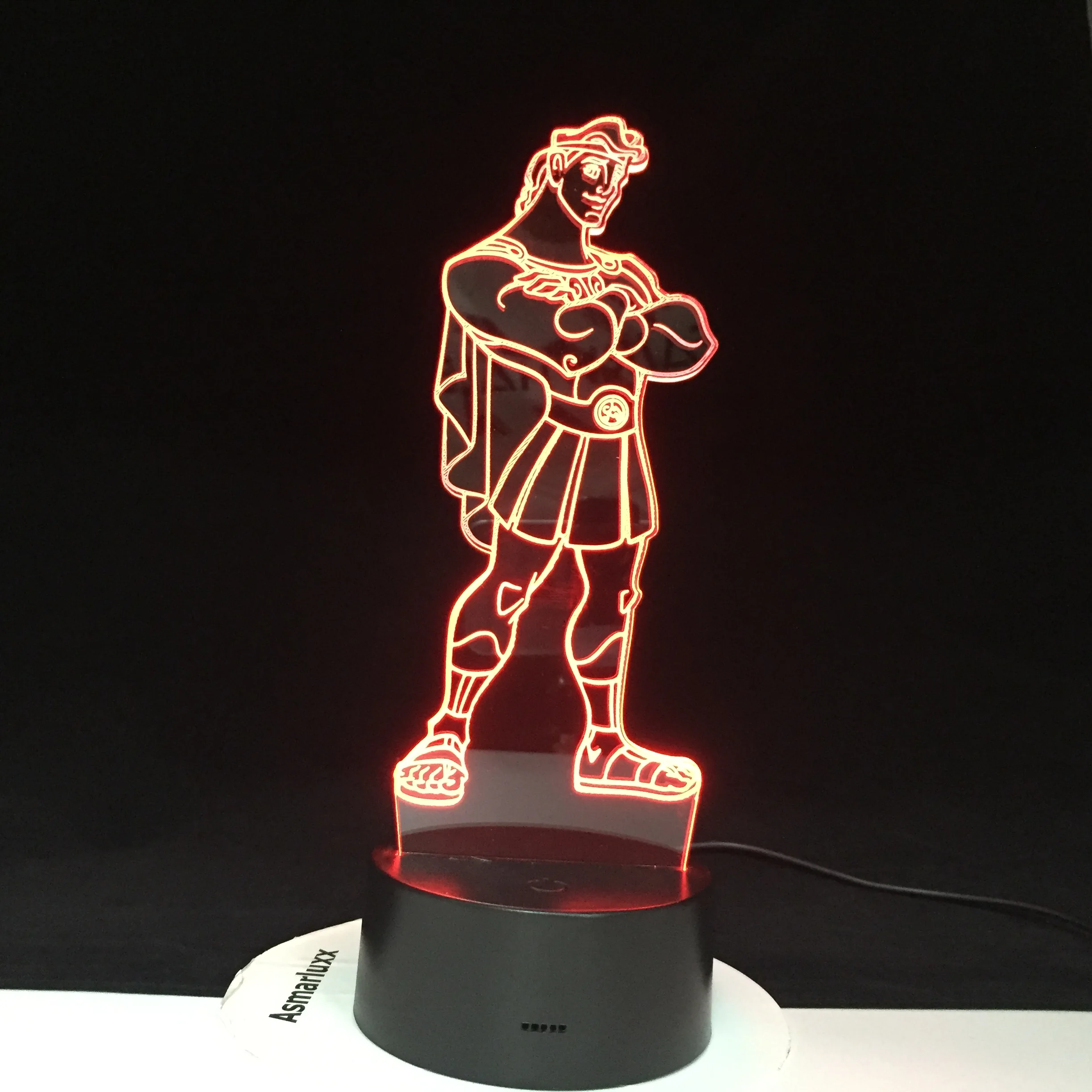 Hercules Prince Figure Moive декоративные Детские Светодиодные ночные светильники детская