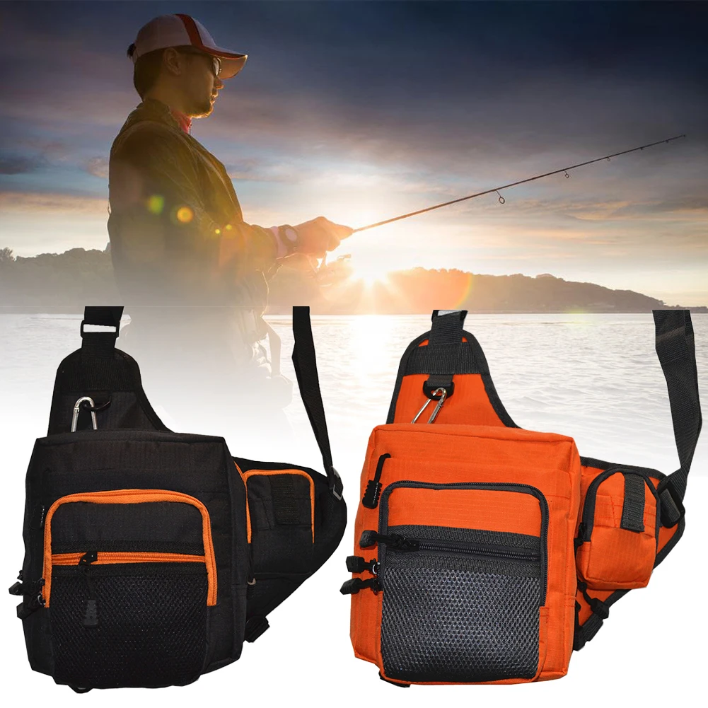 Crossbody Fishing Bag Adjustable Sports Compartment Durable Anti Tear Lure Pack Wear Resistance Waterproof Outdoor Waist Storage | Спорт и
