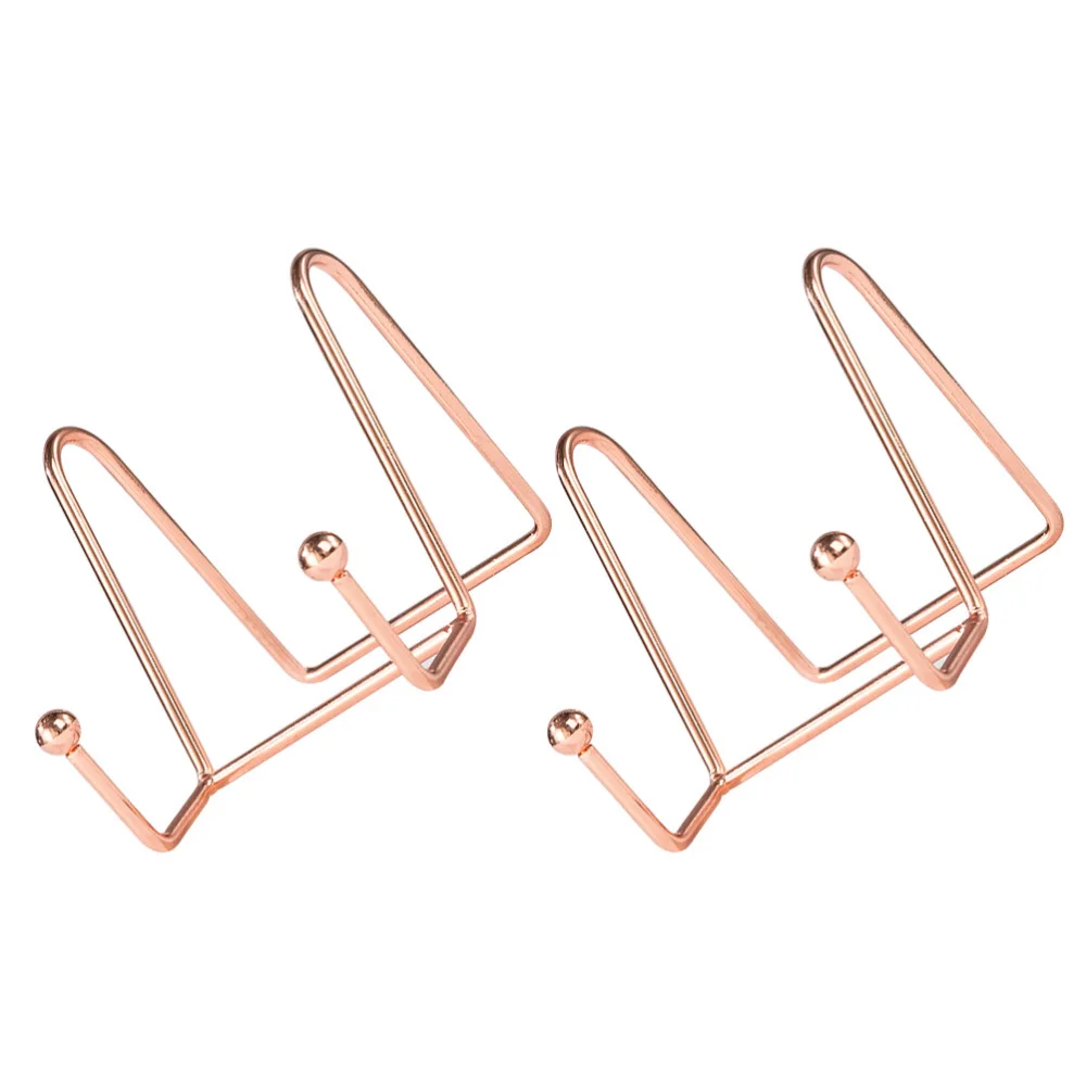 

2pcs Memo Holders Stands Phone Holders Table Name Display Stands (Rose Gold)