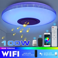 100w wifi app intelligent control modern rgb led ceiling light home lighting bluetooth music light bedroom smart ceiling lamp