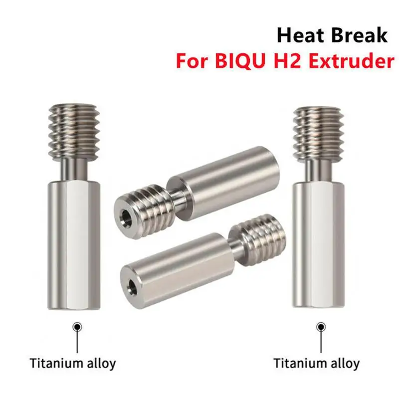 4pcs h2 extruder heat break all metal titanium alloy heatbreak 3d printer parts for b1 ender 3 v2 0 anet a8 upgrade hotend kits free global shipping