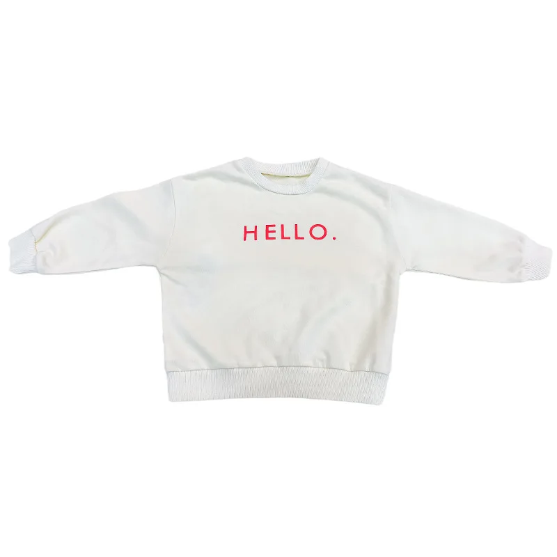 

2021 Children's T-shirt Girls Spring Long Sleeve Round Neck Pullover Top