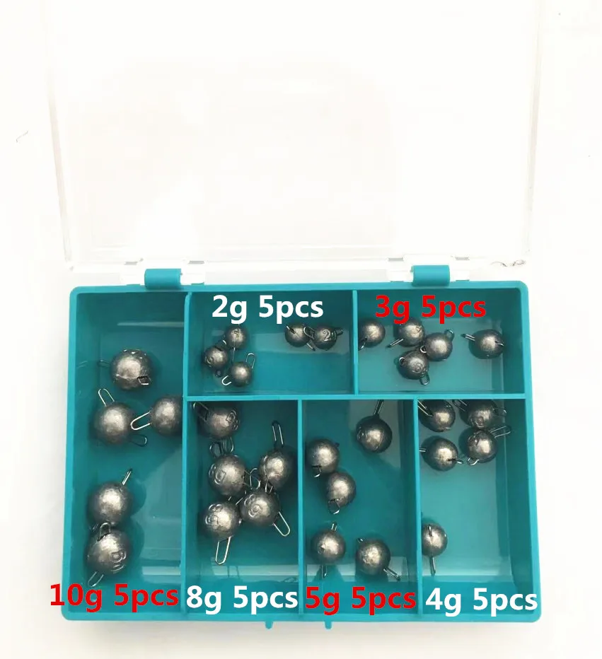 20 шт./1 Набор металлического приманки из свинца напор глубокой воде пуля Вес матч