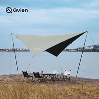 black plastic four corner canopy anti ultraviolet rain proof and sun proof full shading camping tent sunshade pergola