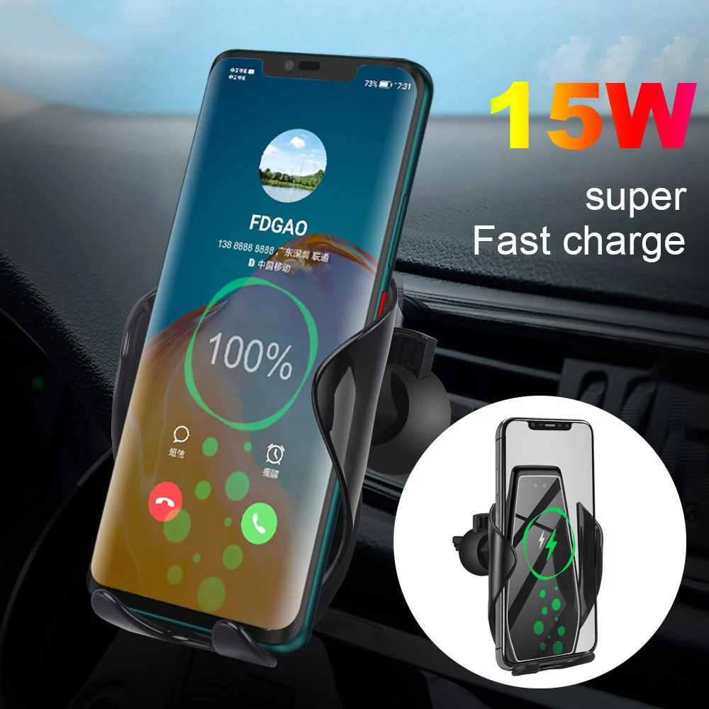 

Беспроводное зарядное устройство 15 Вт Qi для iPhone 11 Pro Xs Max X Xr 8, Индукционная быстрая Беспроводная зарядная площадка для Samsung S20, Xiaomi mi 9 адаптер ...
