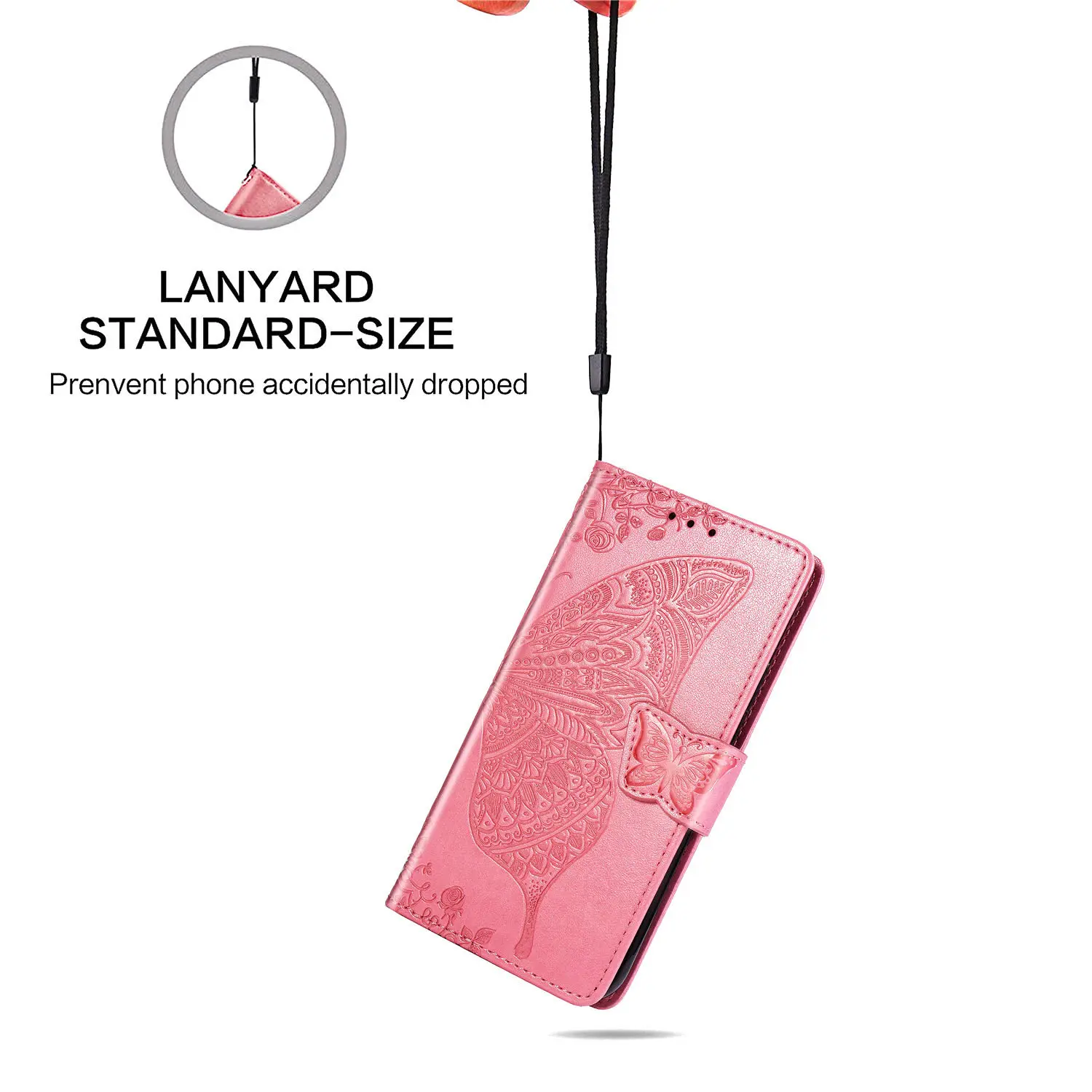 reno 3 luxury pu leather case for oppo a92 a72 a52 find x2 lite realme 5 pro wallet butterfly flip cover mobile phone bag capa free global shipping