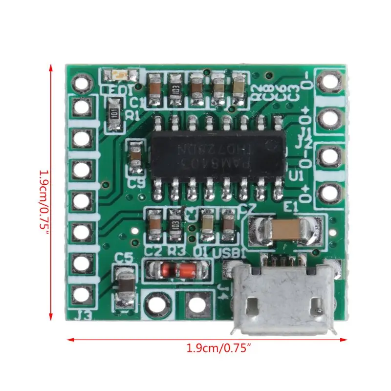 

R58B PAM8403 DC 5V Mini Class D 2x3W USB Power Amplifier Board DIY Bluetooth Speaker