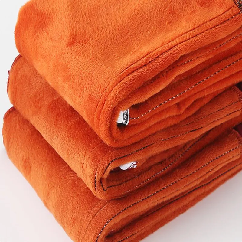 Теплые зимние леггинсы для девочек детские плотные бархатные брюки узкие